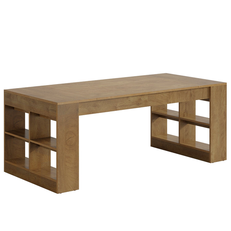 70.8" Executive Desk, Modern Office Computer Desk with Storage Shelves