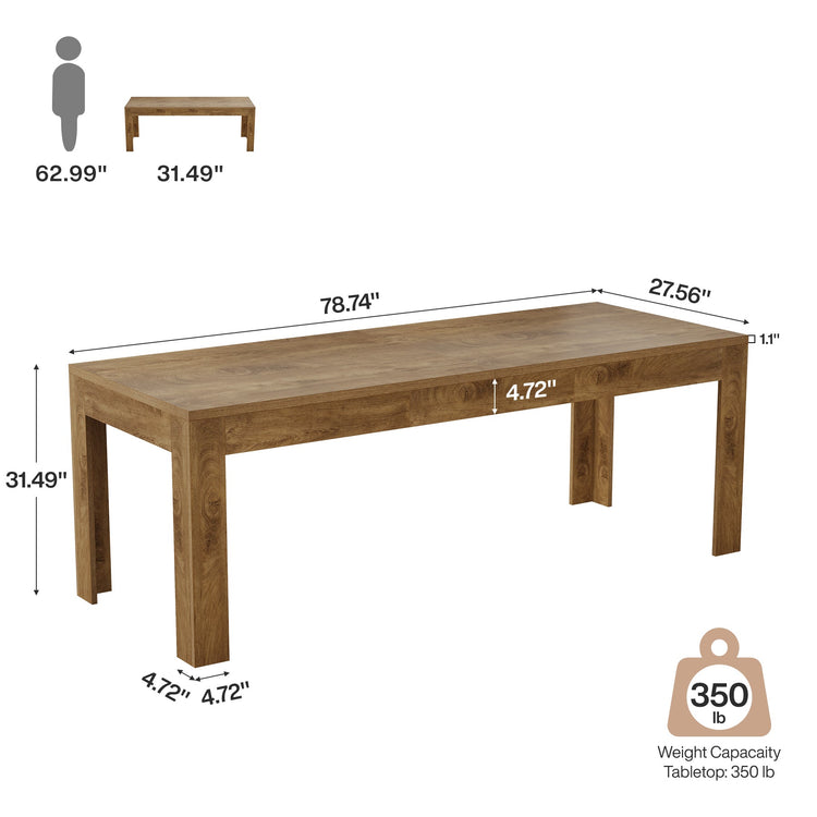 78.7" Executive Desk, 2-Person Desk Computer Office Desk Workstation