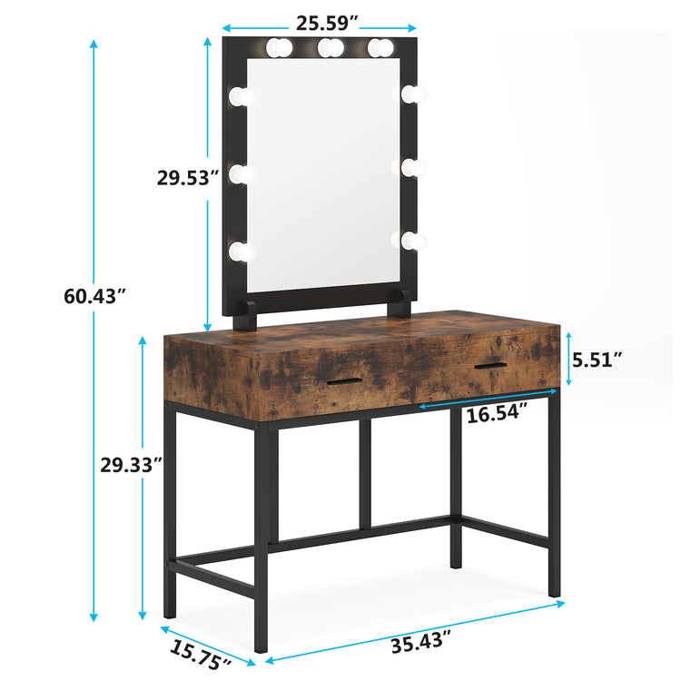Lighted Mirror Vanity