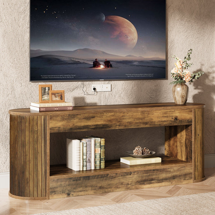 63" TV Stand with Storage, Entertainment Center Media for 55/60/65" TV