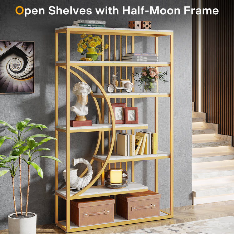 Marble Shelves Bookcase