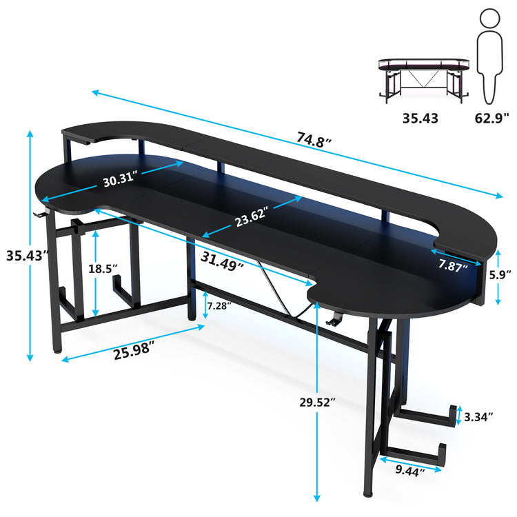 LED Gaming Desk