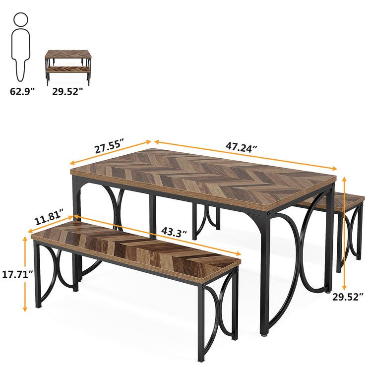 3-Piece Dining Table Set