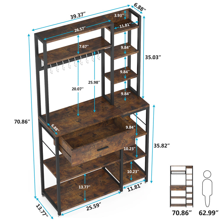 70.9" Kitchen Storage Shelf