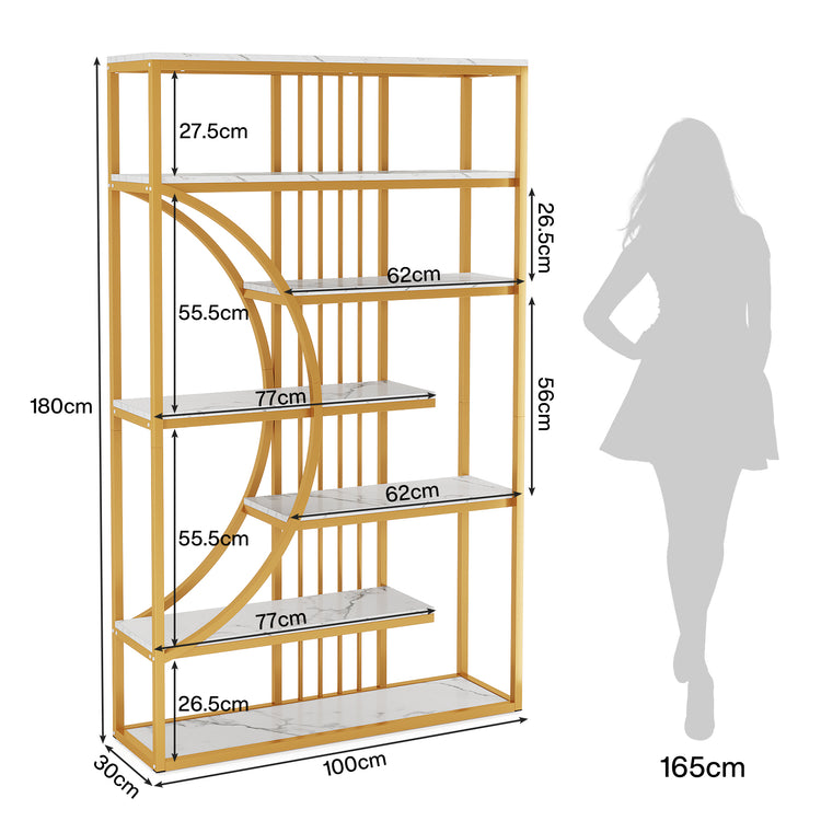 Marble Shelves Bookcase