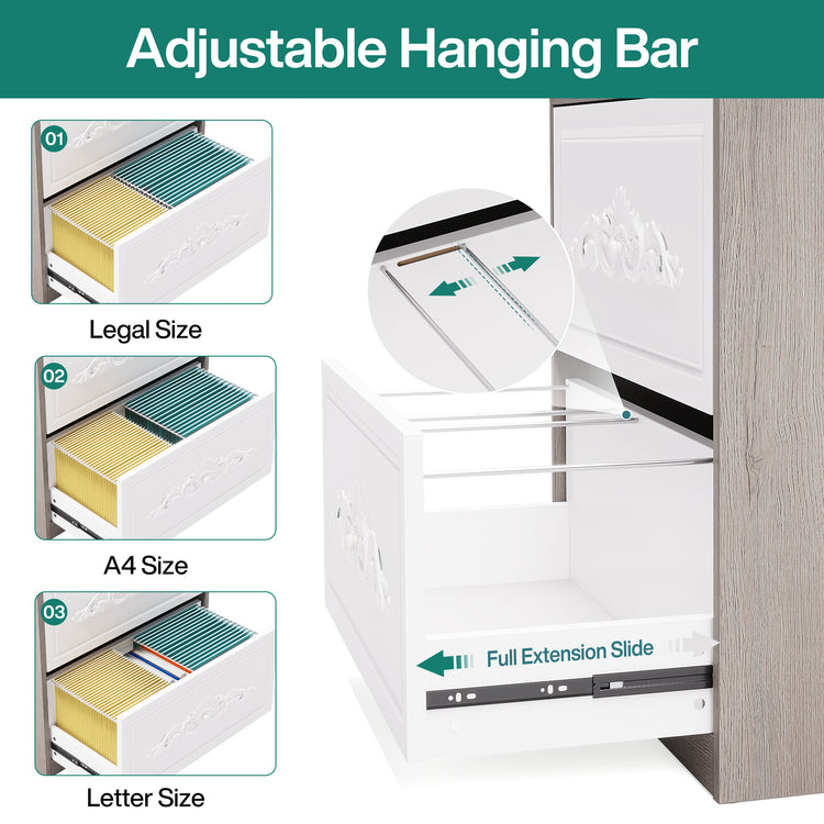 Wood File Cabinet Storage