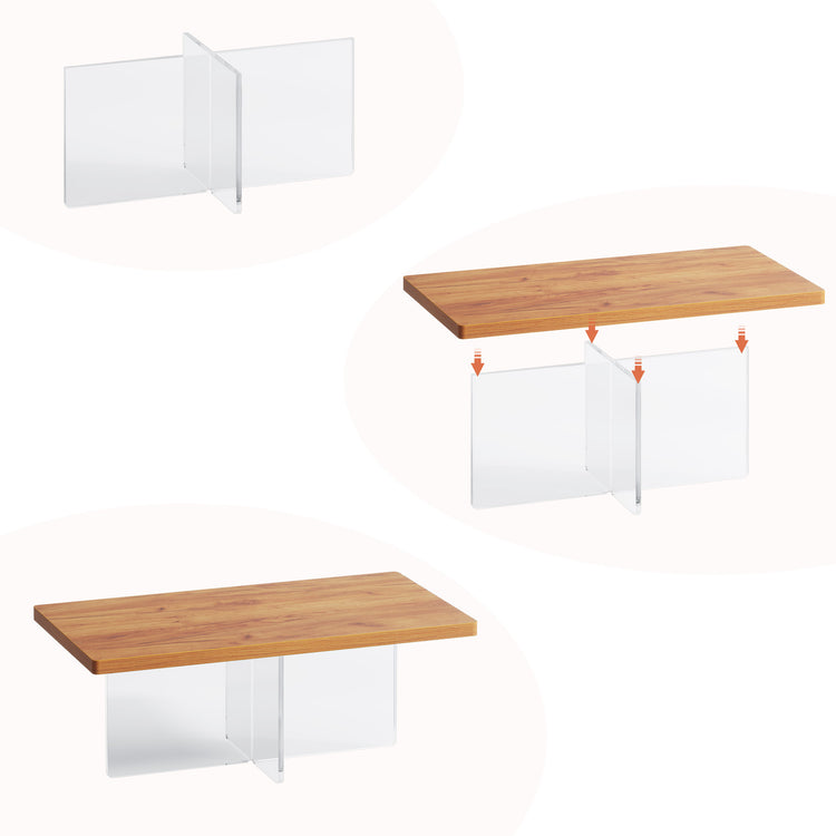41" Center Table with Acrylic Base