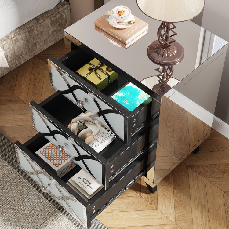 Modern Mirrored Nightstand