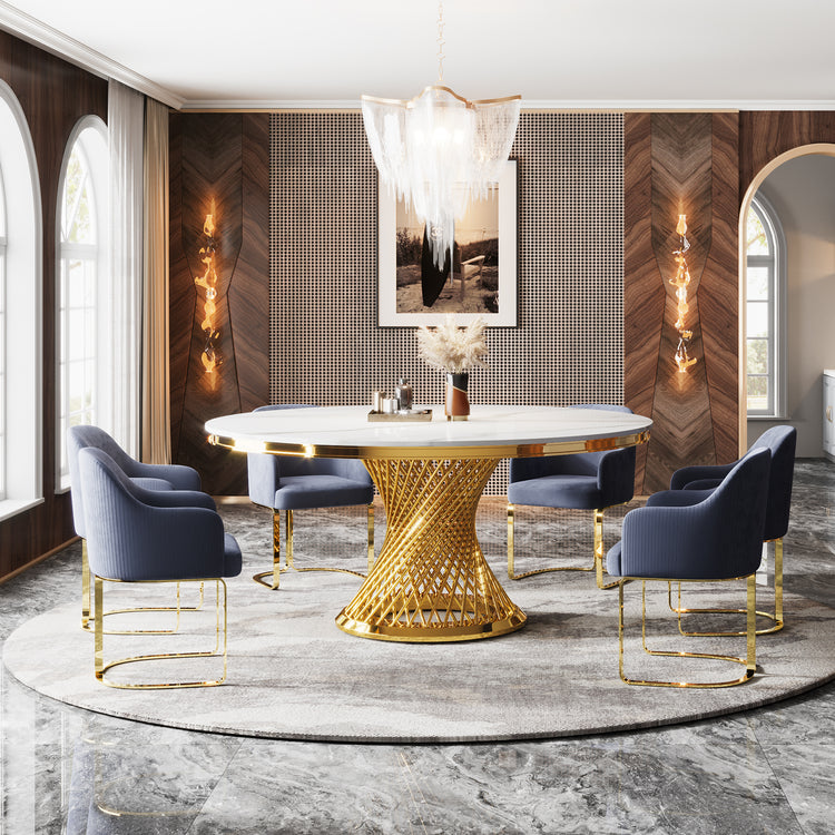 59" Round Dining Table Sintered Stone