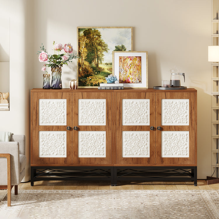 Carved Sideboard Buffet Cabinet