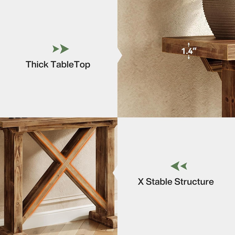 41.3" Console Table, Farmhouse Wood Entryway Table Sofa Table