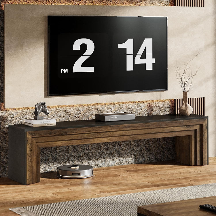 70.9" TV Stand, Wooden Entertainment Center Console for 75-Inch TVs