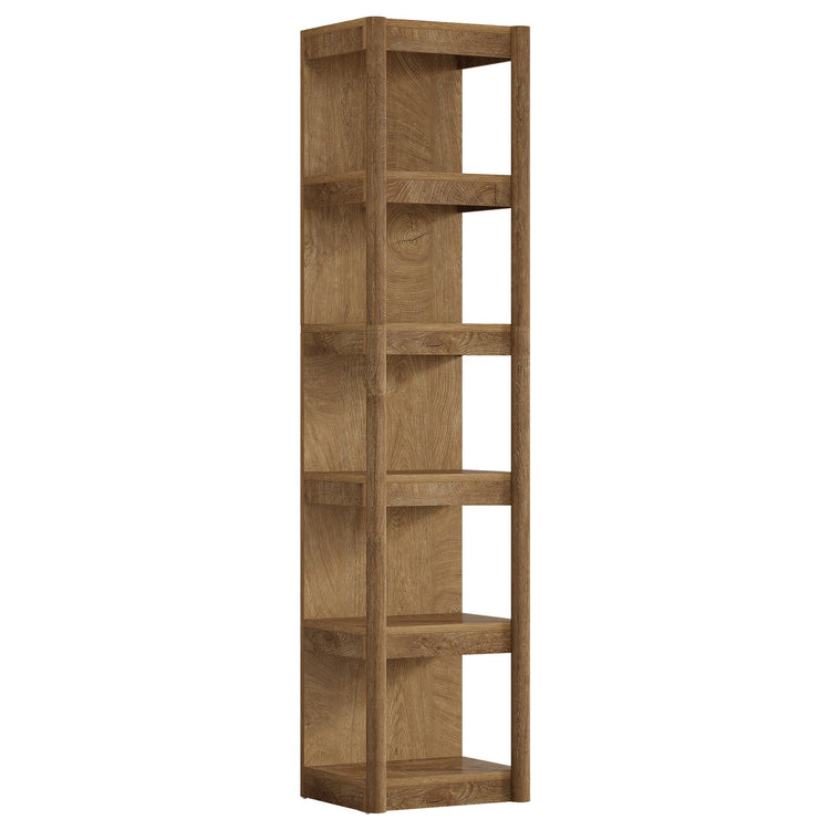 5-Tier Narrow Bookcase, 70.9" Farmhouse Bookshelf with Open Storage Rack