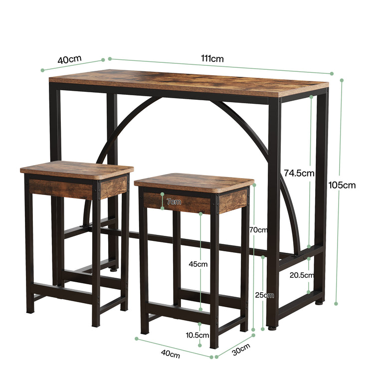 3-Piece Bar Table Set