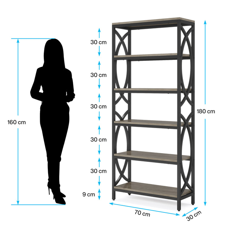 6-Tier Bookshelf