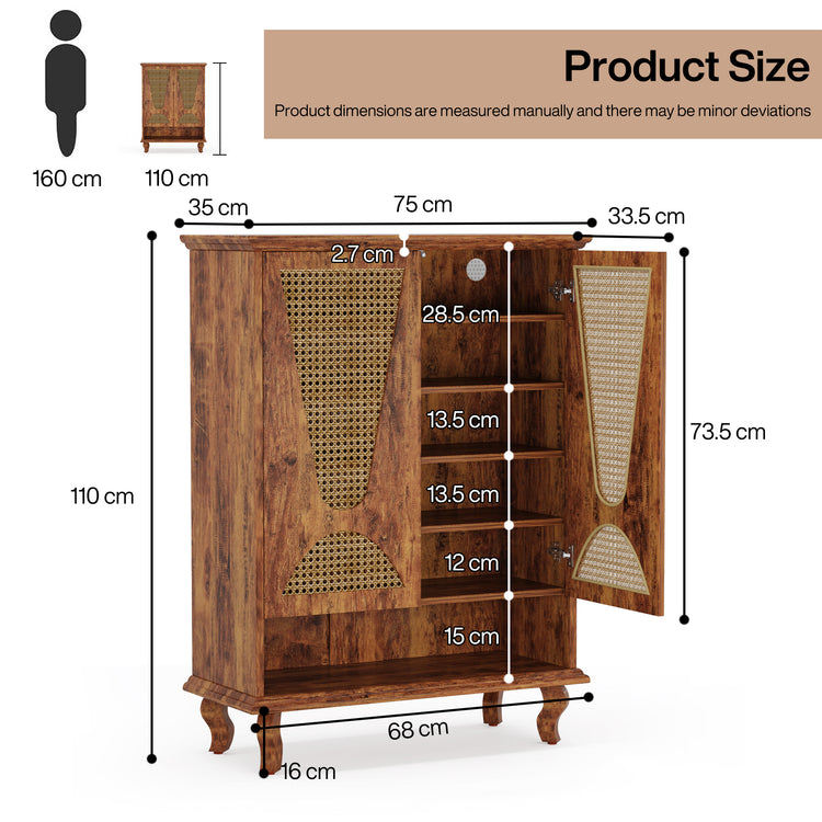 Rattan Shoe Cabinet