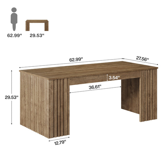 63" Executive Desk, Modern Office Computer Desk Study Table