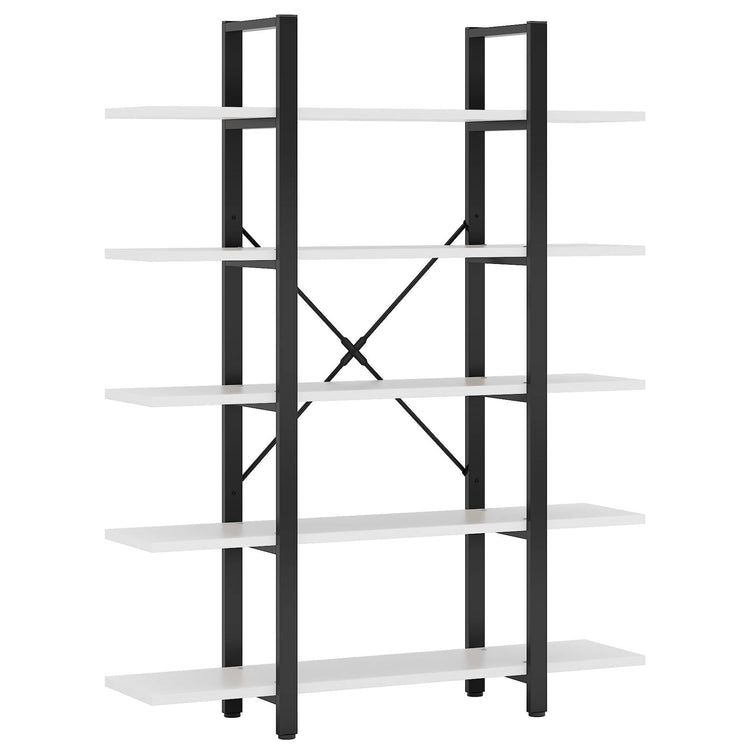 Tribesigns 5-Tier Bookshelf, Vintage Industrial Style Bookcase Tribesigns
