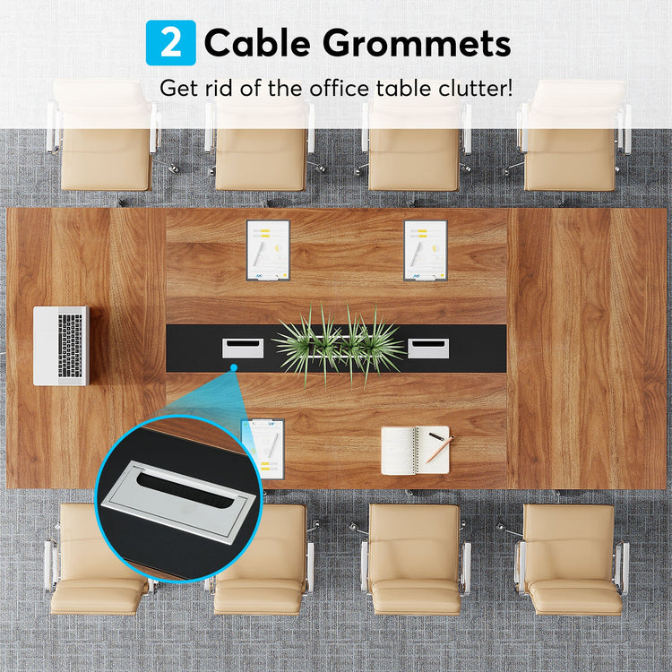 8FT Conference Table, 94.49" Large Meeting Table for 10 People Tribesigns