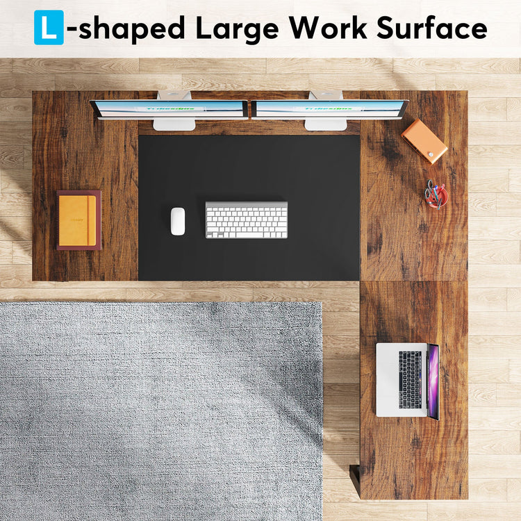 Tribesigns Tribesigns L-Shaped Desk, 63" Executive Computer Desk with Mobile File Cabinet