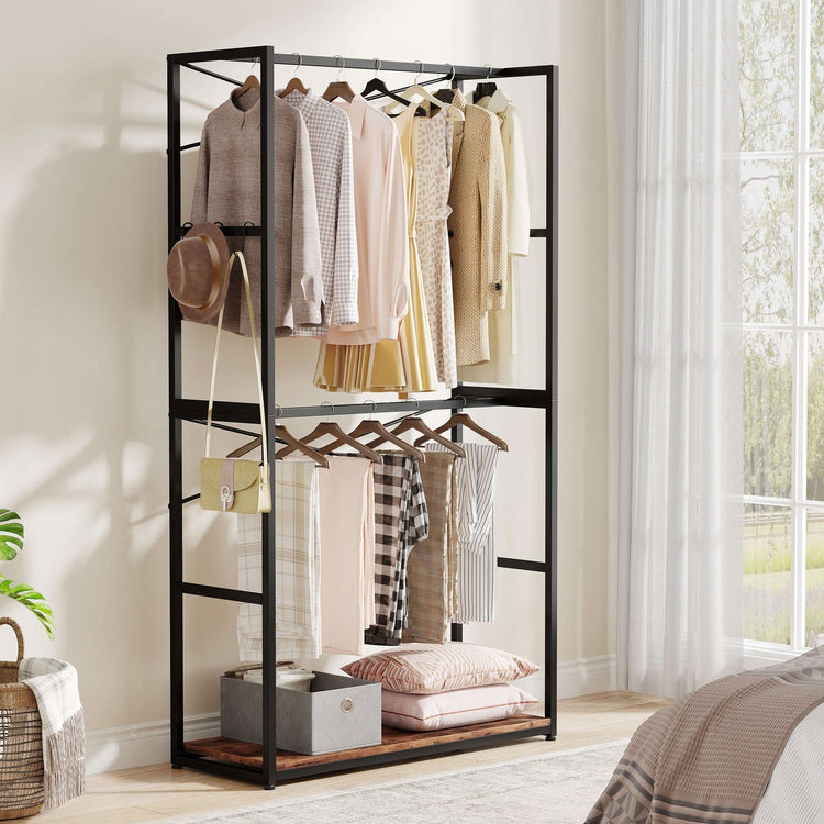 Freestanding Closet Organizer, Open Wardrobe Clothing Rack Tribesigns