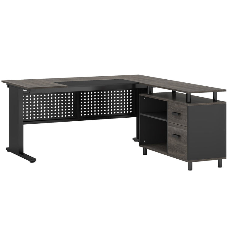 Tribesigns L-Shaped Desk, 63" Computer Executive Desk with File Cabinet Tribesigns