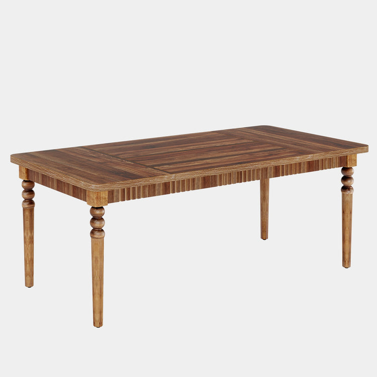 62.2" Executive Desk, Farmhouse Computer Desk with Solid Wood Turned Legs Tribesigns