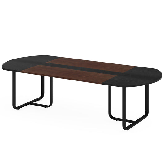 70.86" Oval Executive Desk, Modern Computer Meeting Table for Home Office Tribesigns