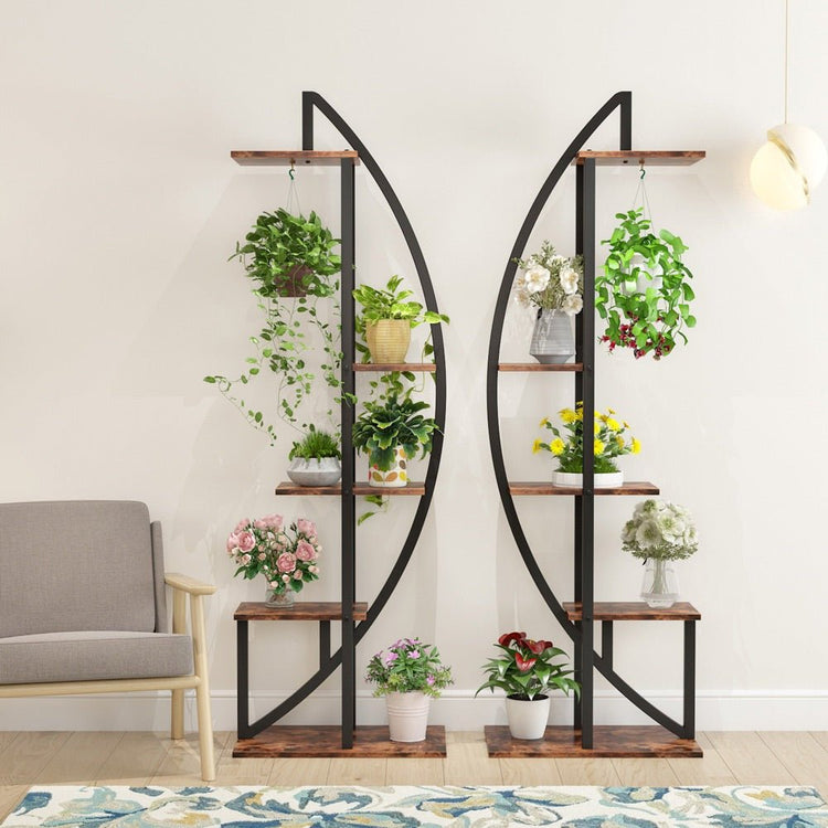 Plant Stand, 5-Tier Bonsai Flower Rack Display Shelf Pack of 2 Tribesigns