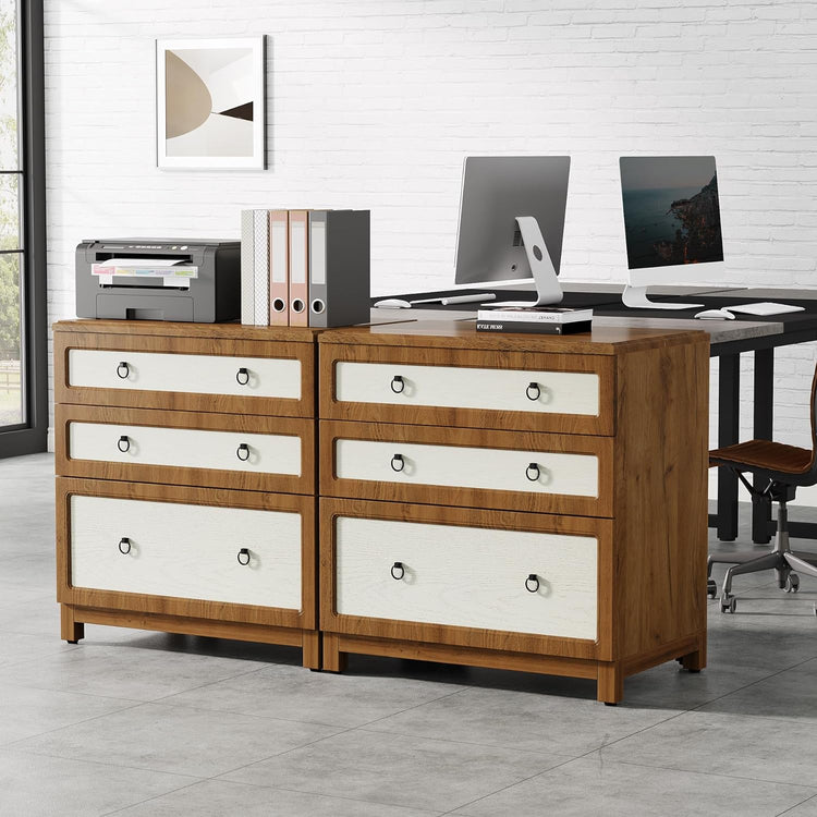 3-Drawer File Cabinet, Farmhouse Filing Cabinet for Legal/Letter/A4 Size Tribesigns