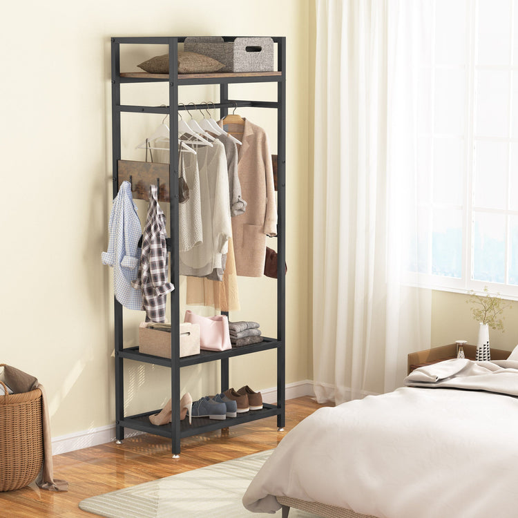 Tribesigns Freestanding Closet Organizer, Entryway Coat Garments Rack Tribesigns