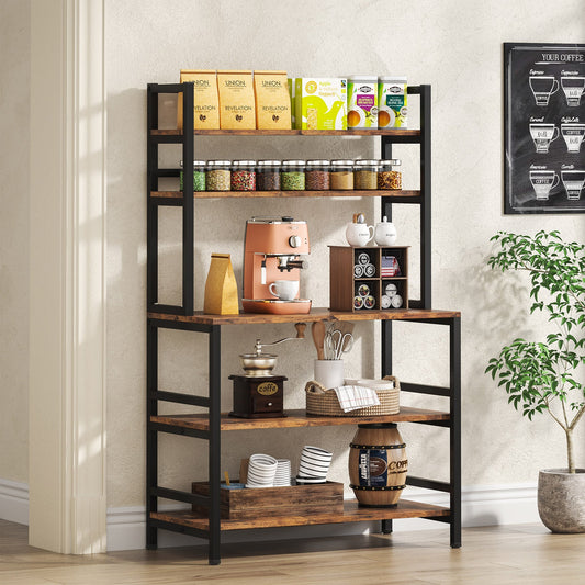 Kitchen Baker's Rack, 5-Tier Freestanding Kitchen Utility Storage Shelf Tribesigns
