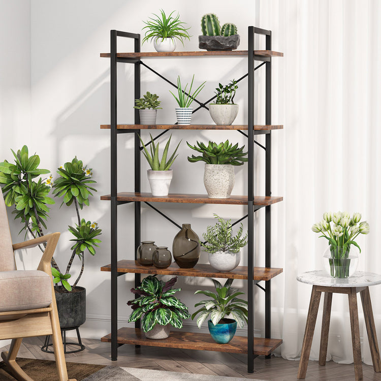 Tribesigns Bookshelf, 5 Tier Bookcase Display Shelf Unit Tribesigns