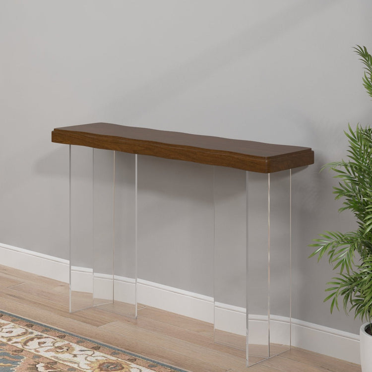 47'' Console Table Sofa Entryway Table with Acrylic Legs Tribesigns