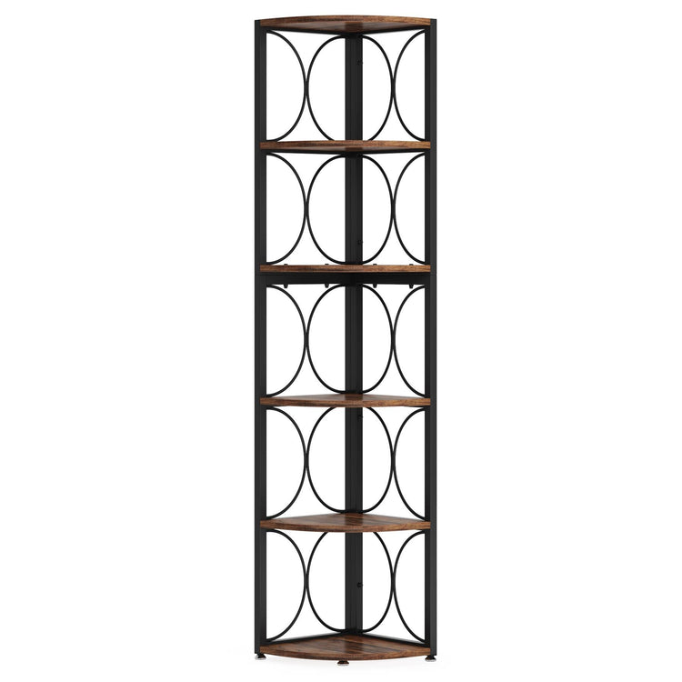 Tribesigns Corner Shelf, 67" Corner Bookshelf Bookcase 6-Tier Storage Rack Tribesigns