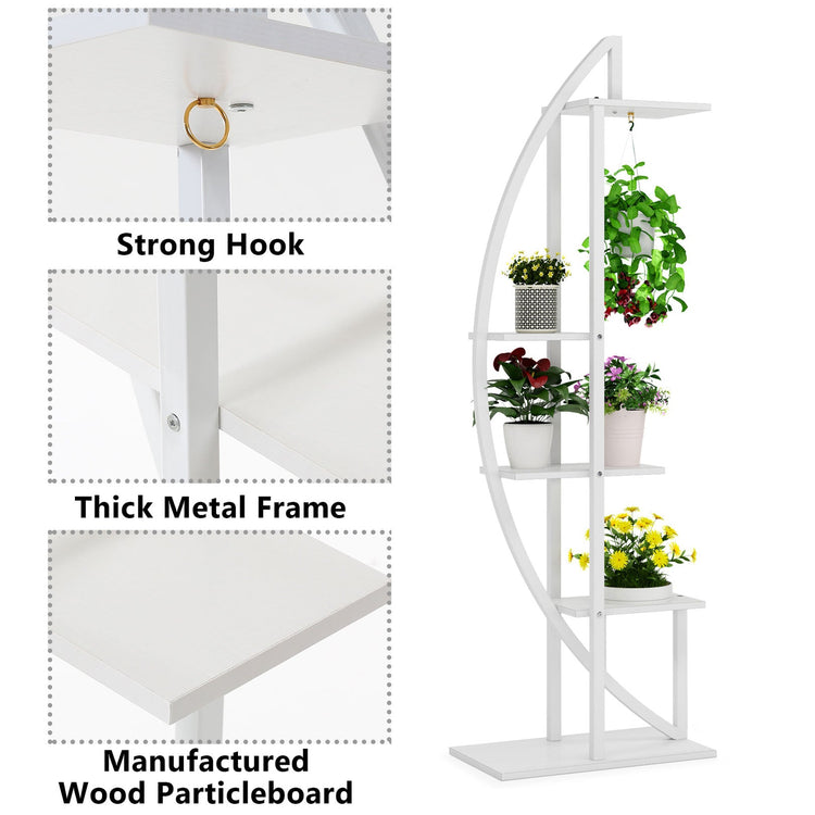 Plant Stand, 5-Tier Curved Flower Display Shelf Pack of 2 Tribesigns