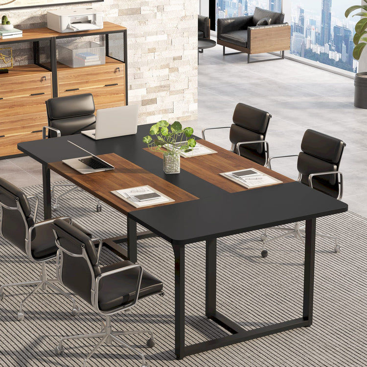 Tribesigns Conference Table, 6FT Rectangle Meeting Table for 8 People Tribesigns