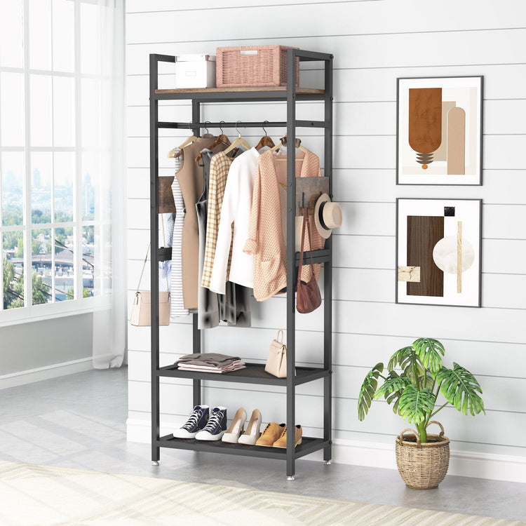 Tribesigns Freestanding Closet Organizer, Entryway Coat Garments Rack Tribesigns