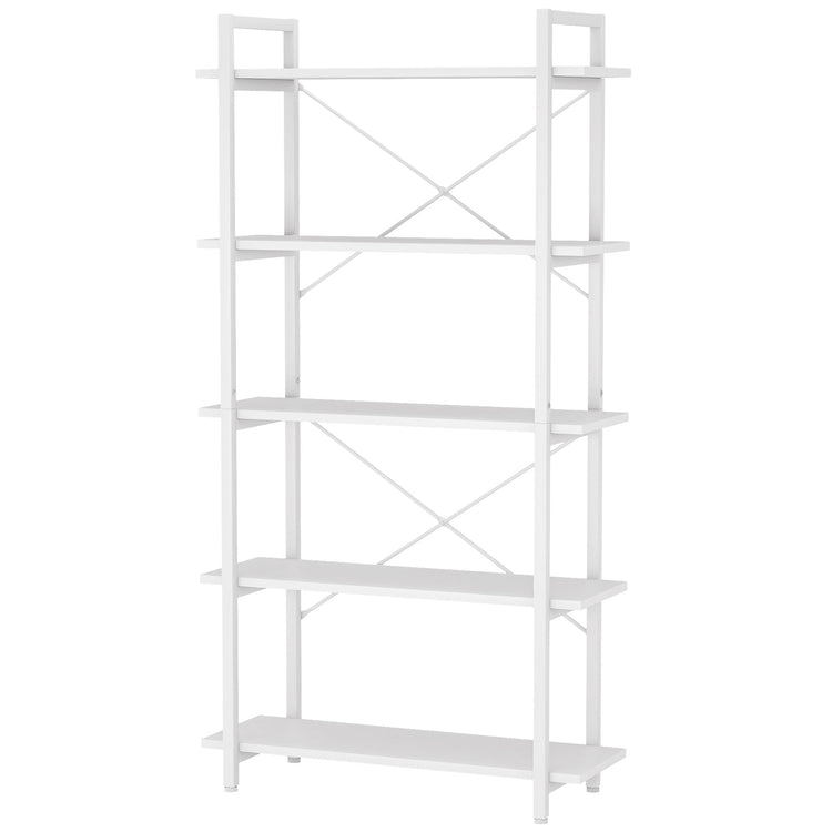 5-Tier Bookshelf, Industrial Etagere Bookcase Display Shelf Unit Tribesigns