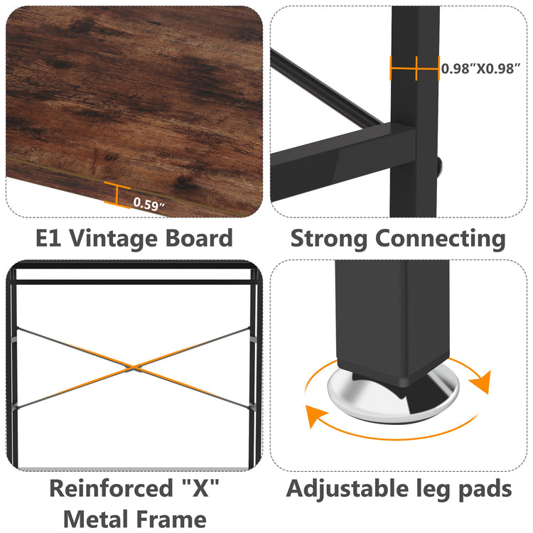 Freestanding Closet Organizer, 86" Garment Rack with Shelves & Hanging Rods Tribesigns