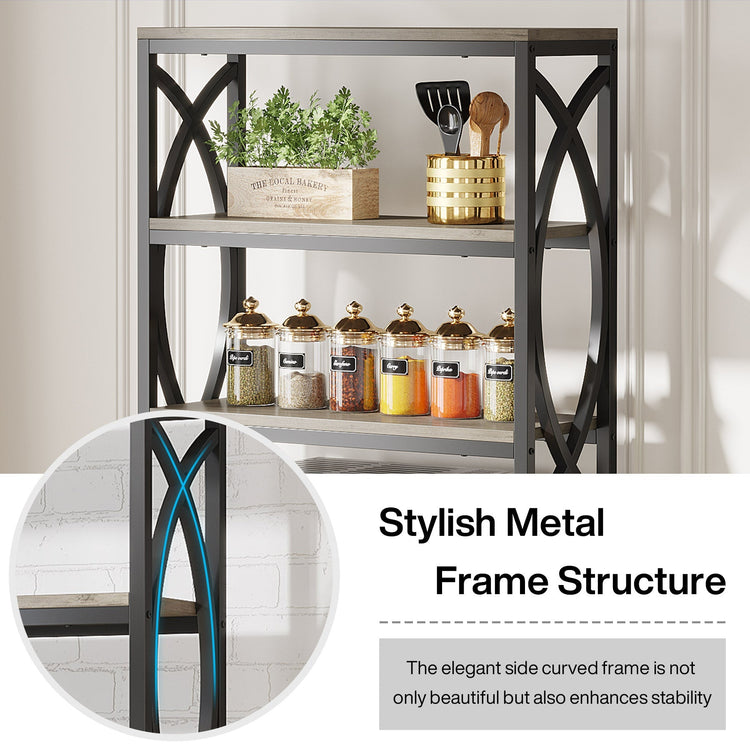 6-Tier Bookshelf, 70.8" Tall Bookcase Open Storage Shelf with Metal Frame Tribesigns