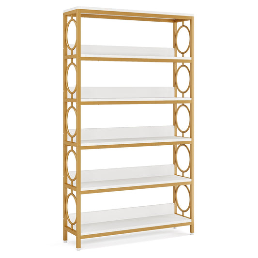 6-Tier Bookshelf, 71.2" Tall Bookcase Freestanding Open Display Rack Tribesigns