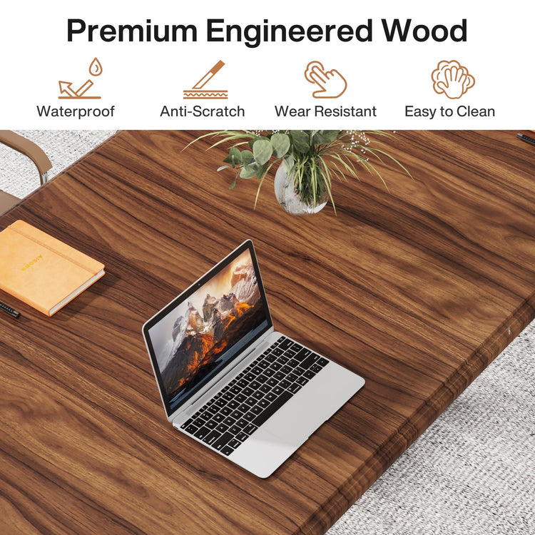 63" Executive Desk, Simple Wood Computer Writing Desk Tribesigns