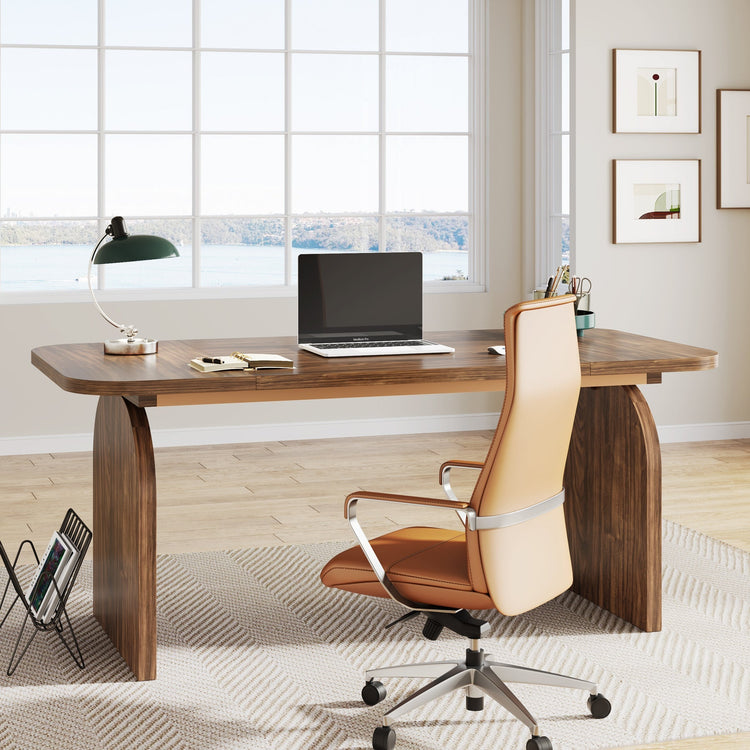 63-Inch Executive Desk, Rectangular Office Computer Desk Workstation Tribesigns