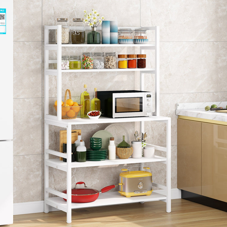 Kitchen Baker's Rack, 5-Tier Microwave Oven Stand with Hutch Tribesigns