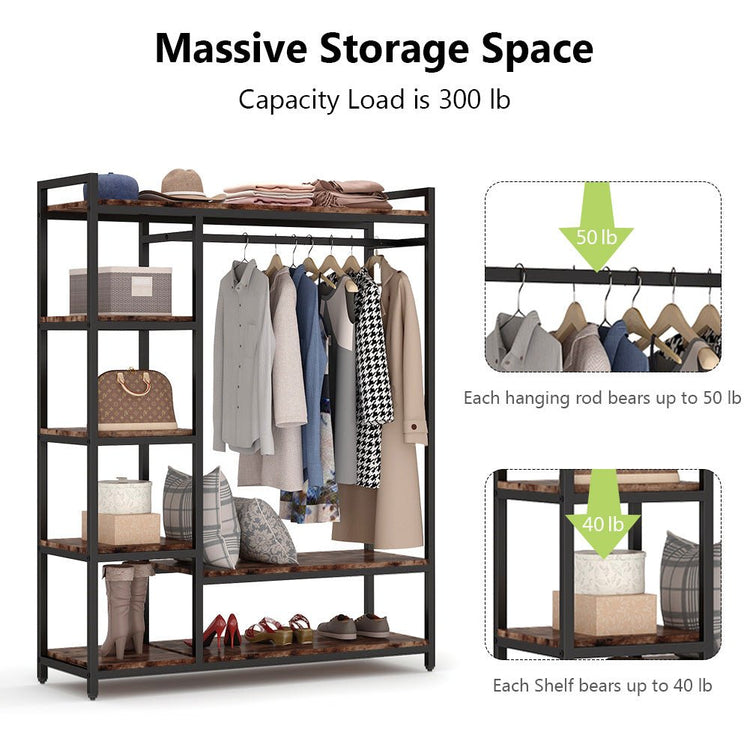 Freestanding Closet Organizer, Portable Garment Rack Tribesigns