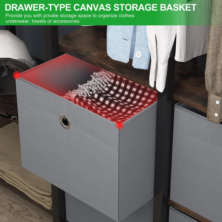 Freestanding Closet Organizer, Heavy Duty Clothes Closet Tribesigns
