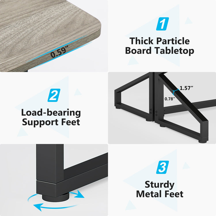 Tribesigns Conference Table, 8FT Meeting Boardroom Table with Cable Grommet Tribesigns