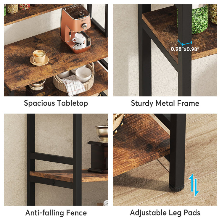 Kitchen Baker's Rack, 5-Tier Freestanding Kitchen Utility Storage Shelf Tribesigns