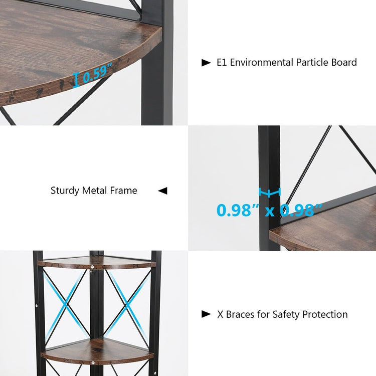 Tribesigns Corner Shelf, 5 Tier / 6Tier Corner Bookshelf Bookcase for Small Space Tribesigns